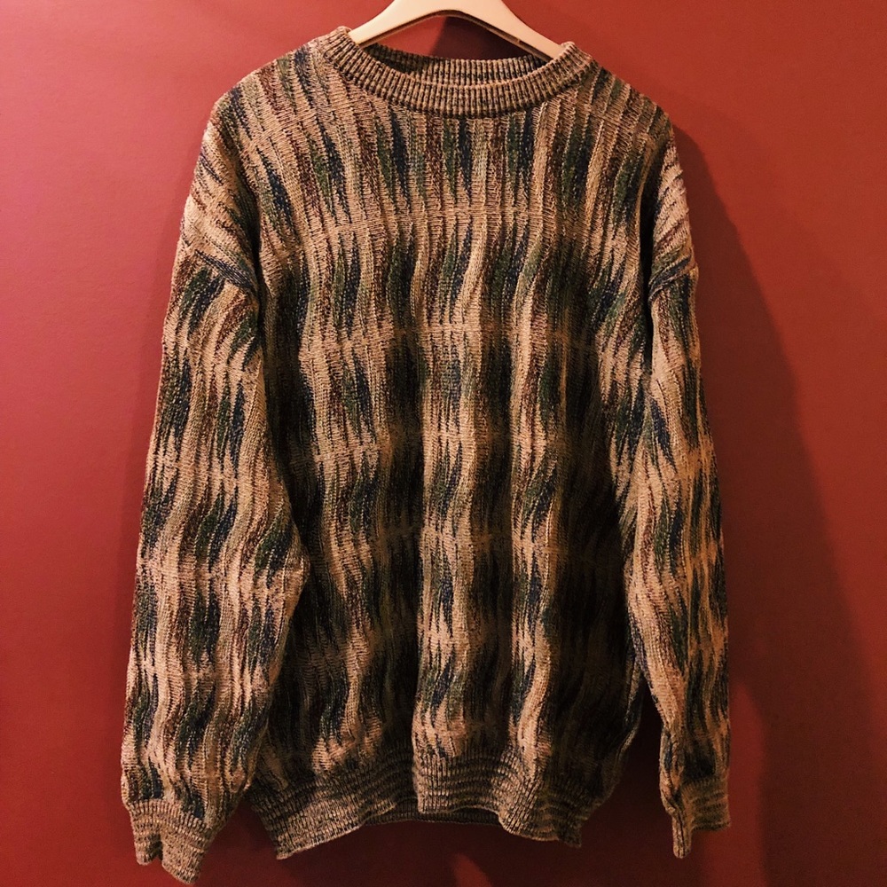 Textured Crew Neck Sweater